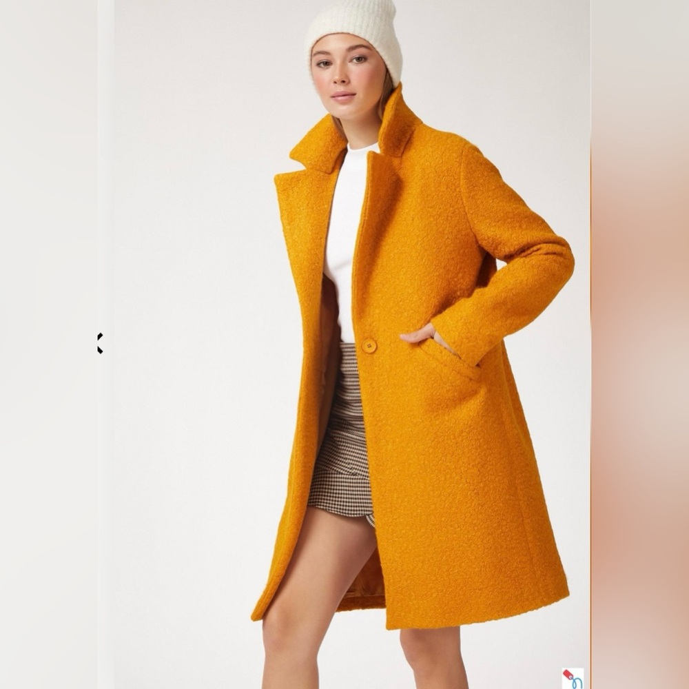 Magaschoni Vibrant mustard  Teddy coat